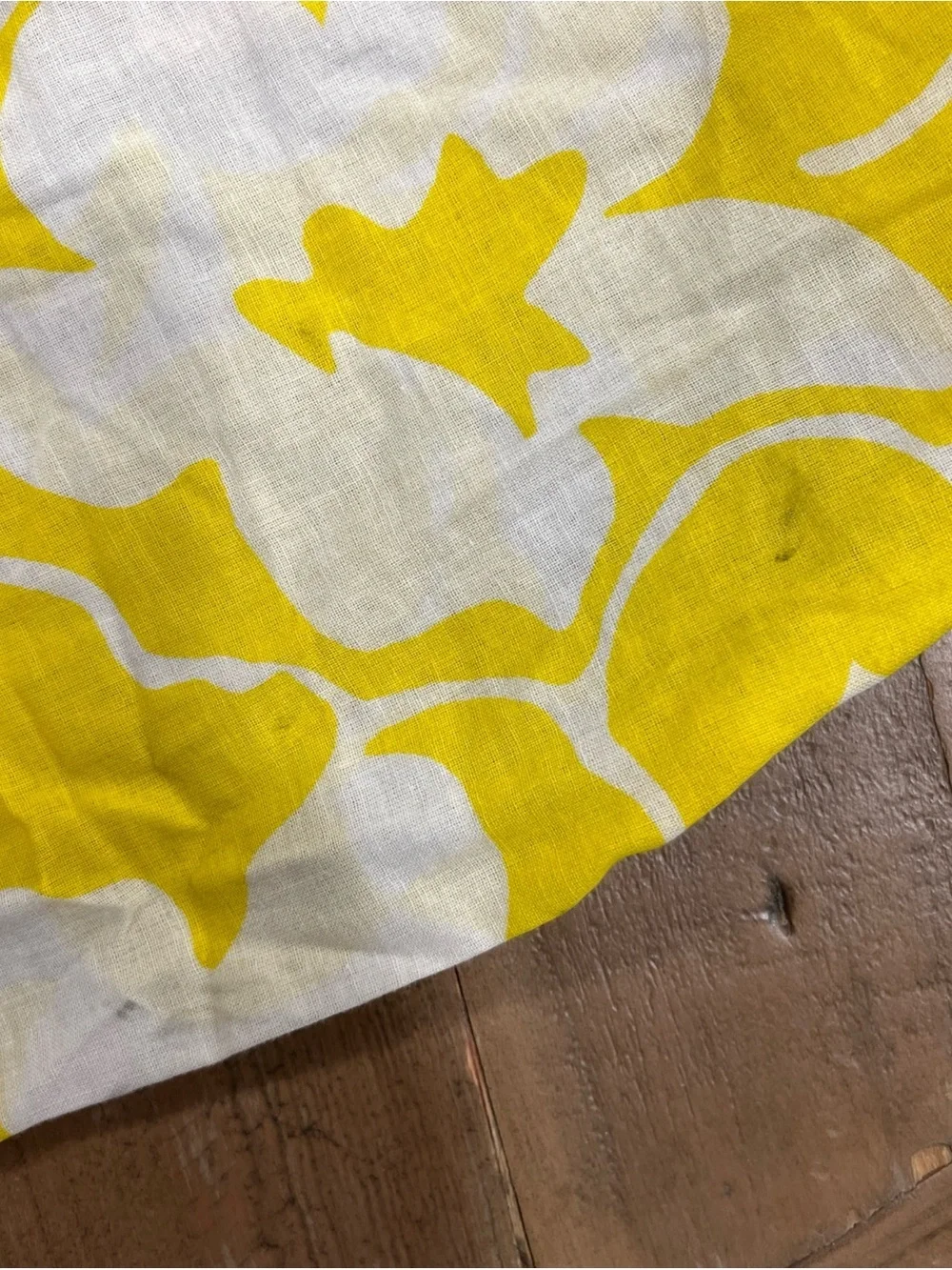 Anthropologie Porridge Open Tie Front Beach Cover Medium Yellow White Poppy Boho